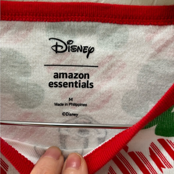 Disney - Amazon Essential- Red and Green Mickey Mouse Christmas Pajamas. - Picture 3 of 6